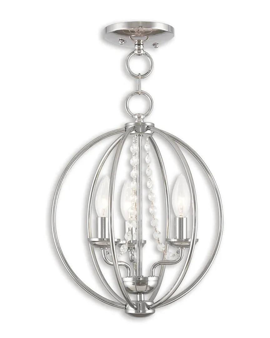 Arabella 3-Light Mini Chandelier with Crystals - Polished Chrome