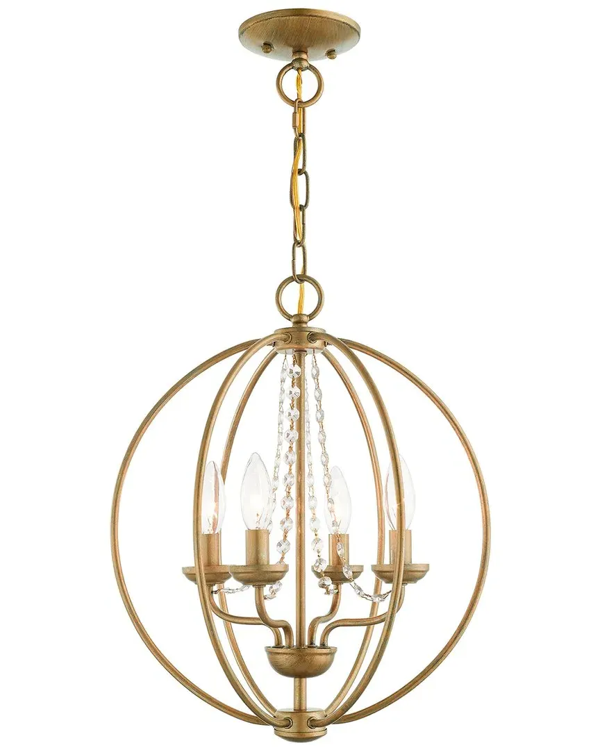 Arabella 4-Light Orb Mini Chandelier - Antique Gold Leaf image