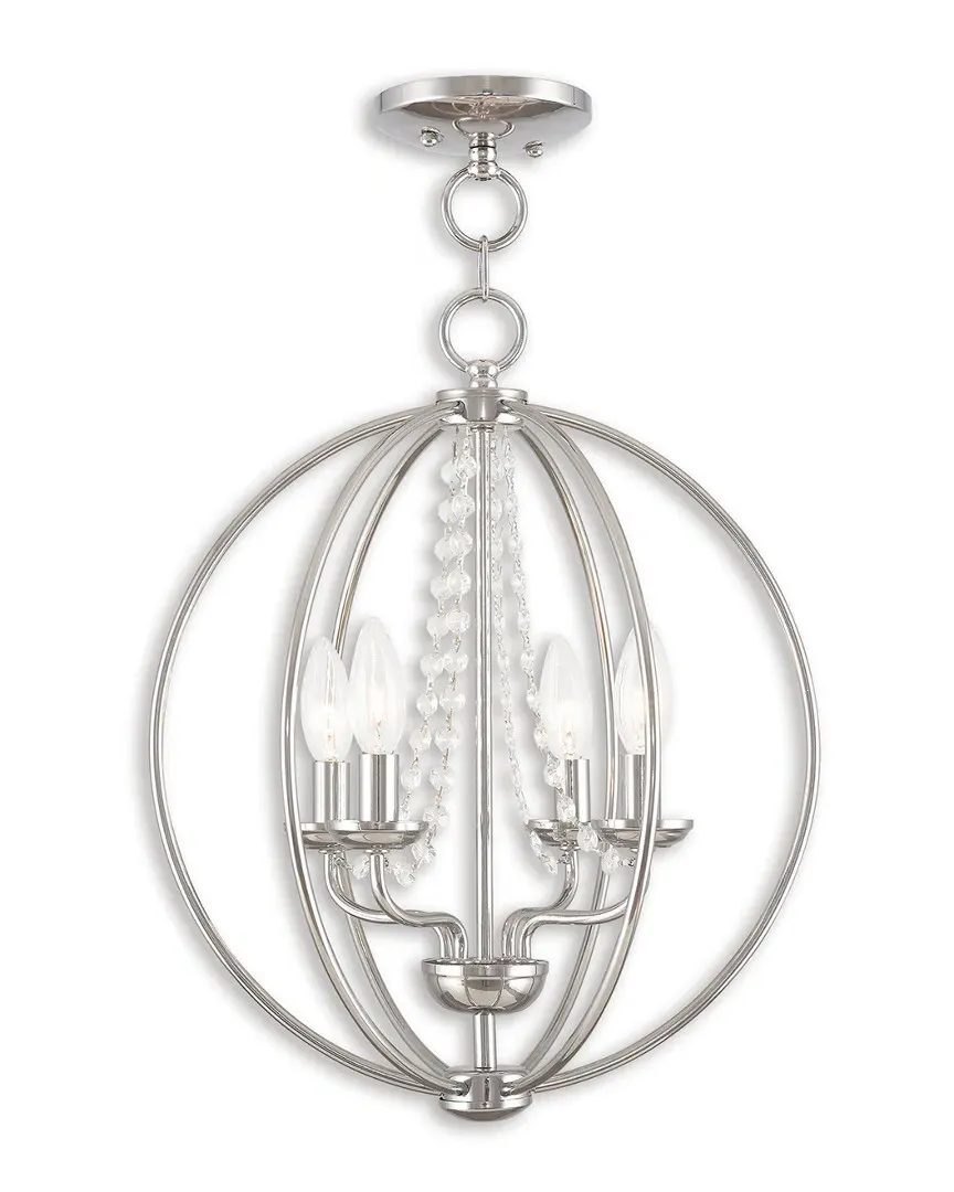 Arabella 4 Light Orb Mini Chandelier - Polished Chrome, Steel