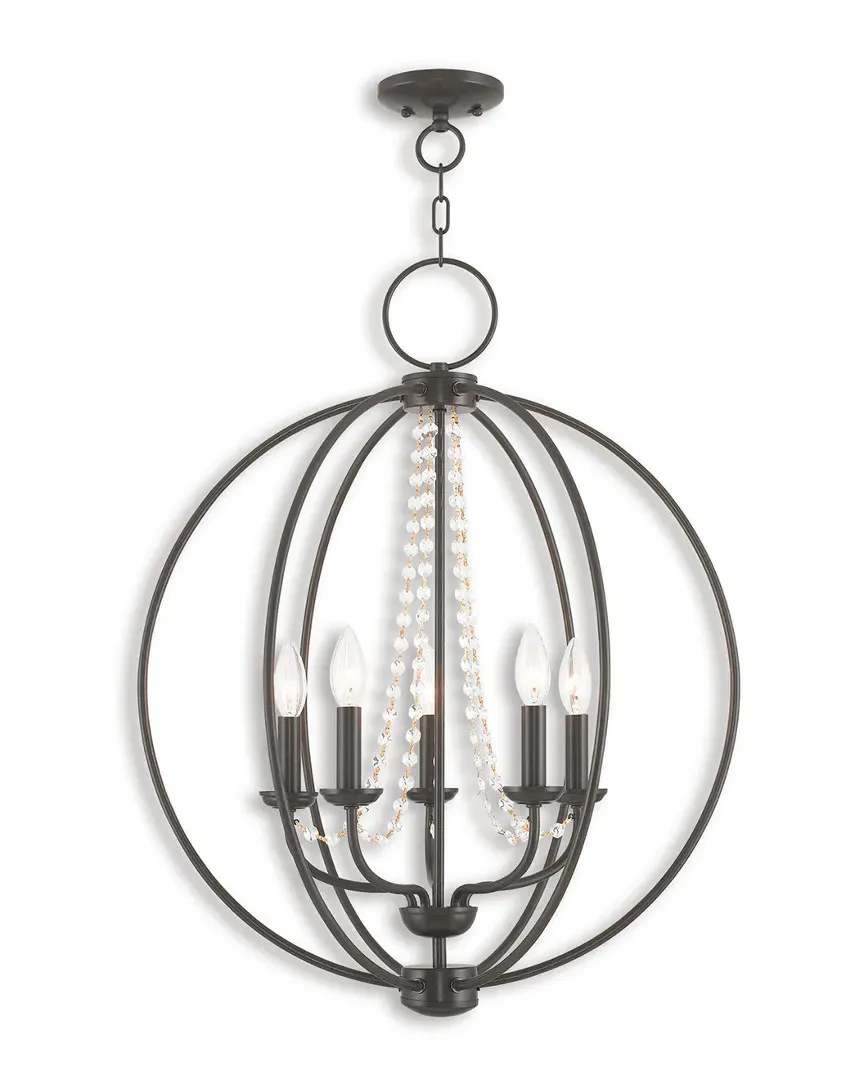 Arabella 5-Light Orb Chandelier - English Bronze, Steel image