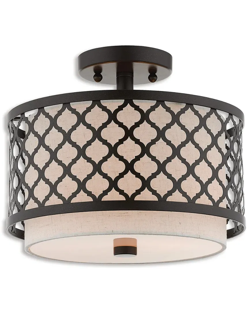 Arabesque 2 Light Ceiling Mount - English Bronze, Steel image