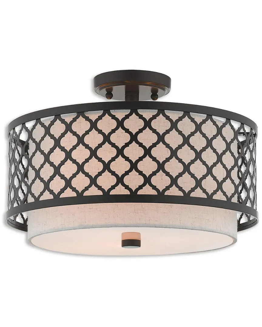 Arabesque 3 Light Ceiling Mount - English Bronze, Steel