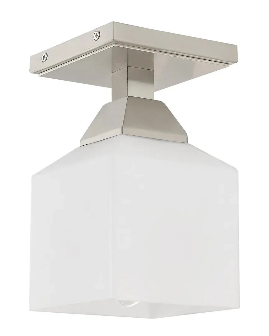 Aragon 1 Light Ceiling Mount - Brushed Nickel, Steel image