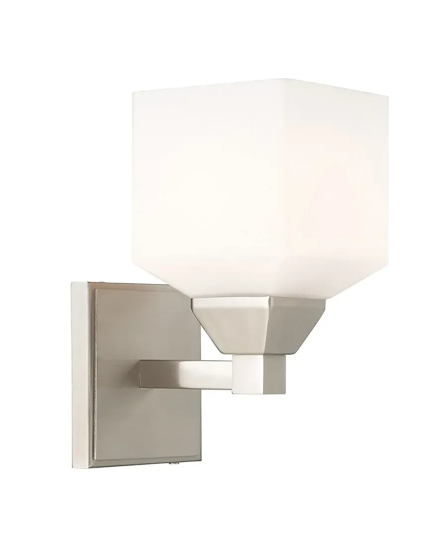 Aragon Wall Sconce with Satin Opal Glass - Brushed Nickel