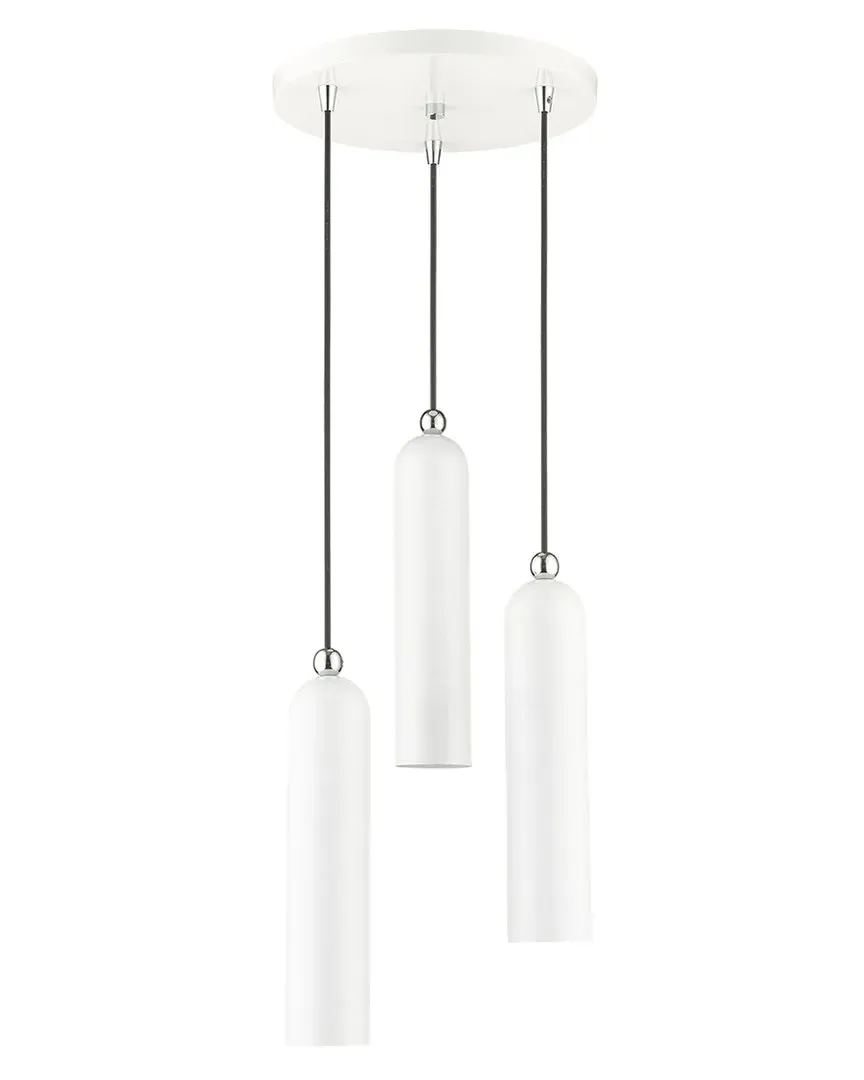 Ardmore 3 Light Multi Pendant - White, Steel