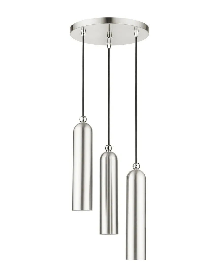 Ardmore 3 Light Pendant - Brushed Nickel, Steel