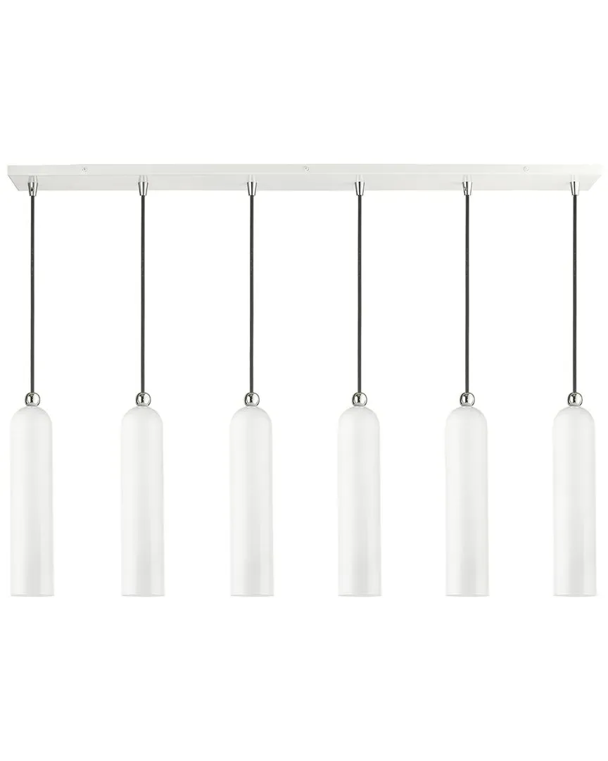Ardmore 6 Light Linear Pendant - White, Steel