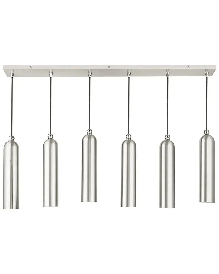 Ardmore Linear 6 Light Pendant - Brushed Nickel, Steel