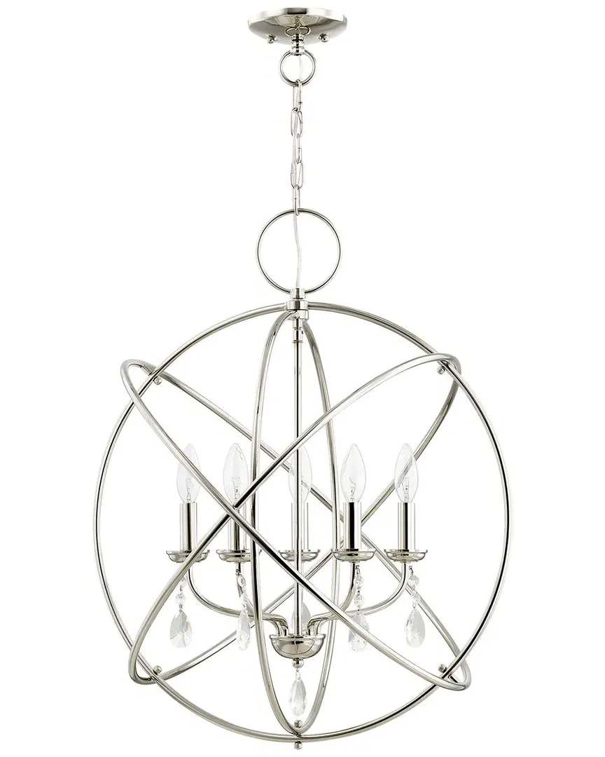 Aria 5-Light Chandelier - Polished Nickel, Steel image