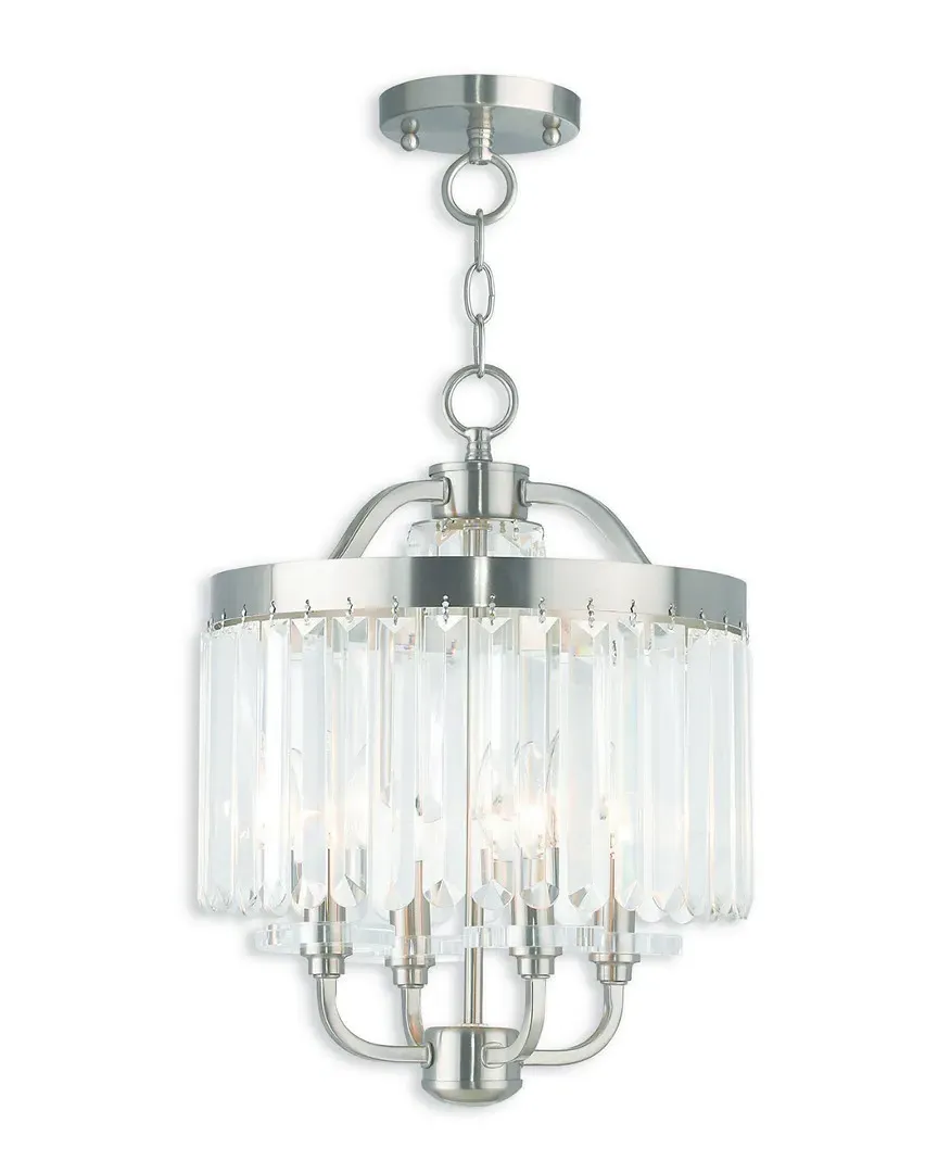 Ashton 4-Light Mini Chandelier - Brushed Nickel, Steel
