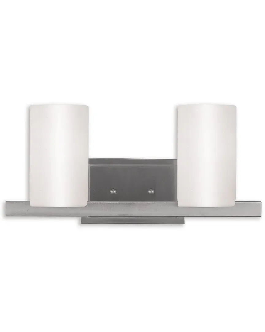 Astoria 2-Light Bath Light - Brushed Nickel, Steel