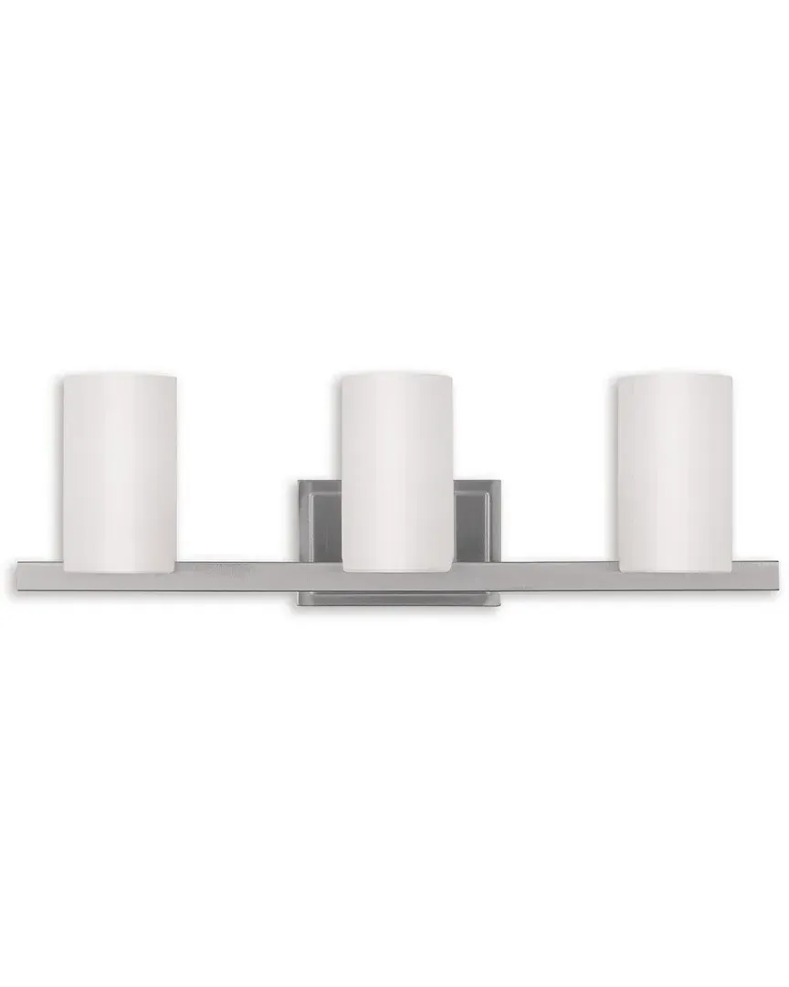 Astoria 3-Light Bath Light - Brushed Nickel, Steel