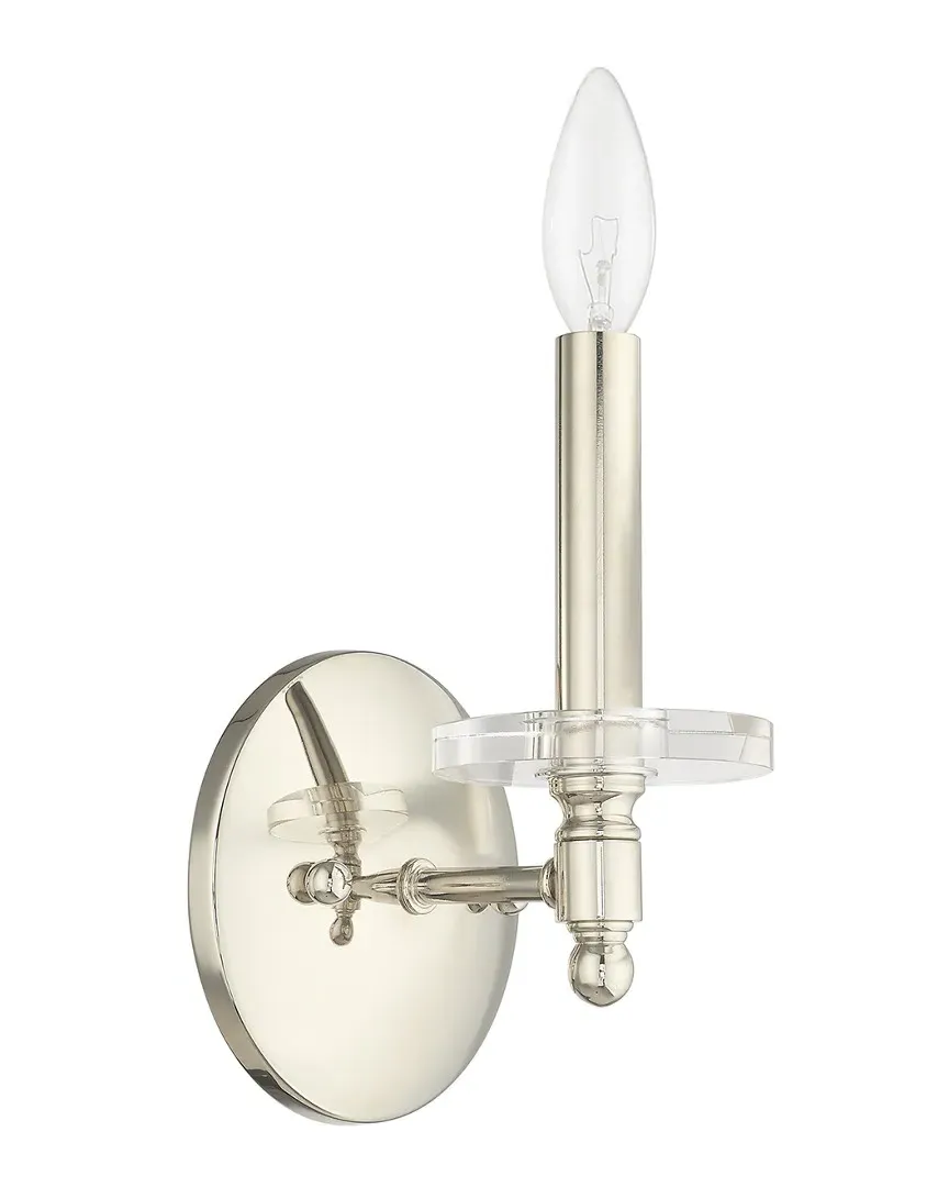 Bancroft 1 Light Wall Sconce - Polished Nickel, Steel