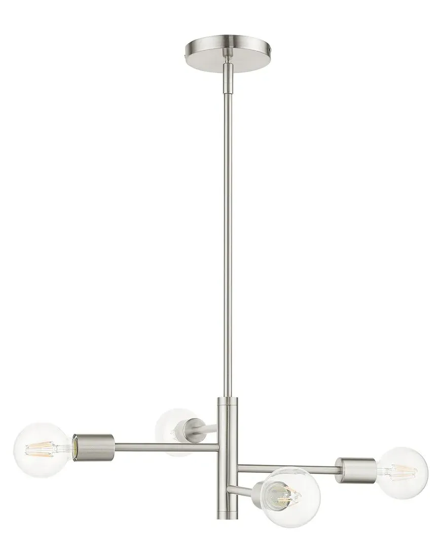 Bannister 4 Light Chandelier - Brushed Nickel, Steel image