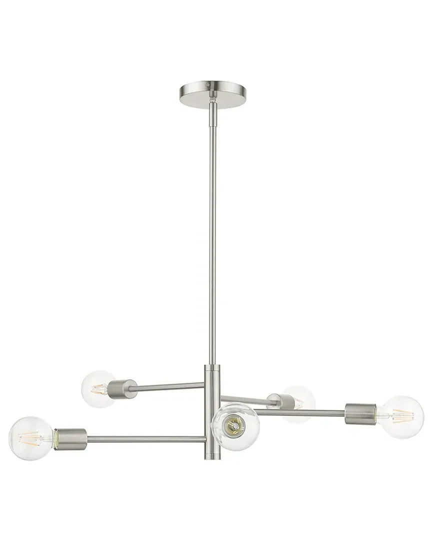 Bannister 5 Light Chandelier - Brushed Nickel, Steel