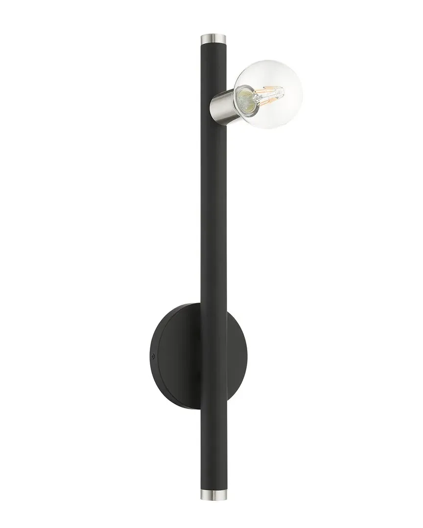 Bannister Single Light Wall Sconce - Black, Steel image