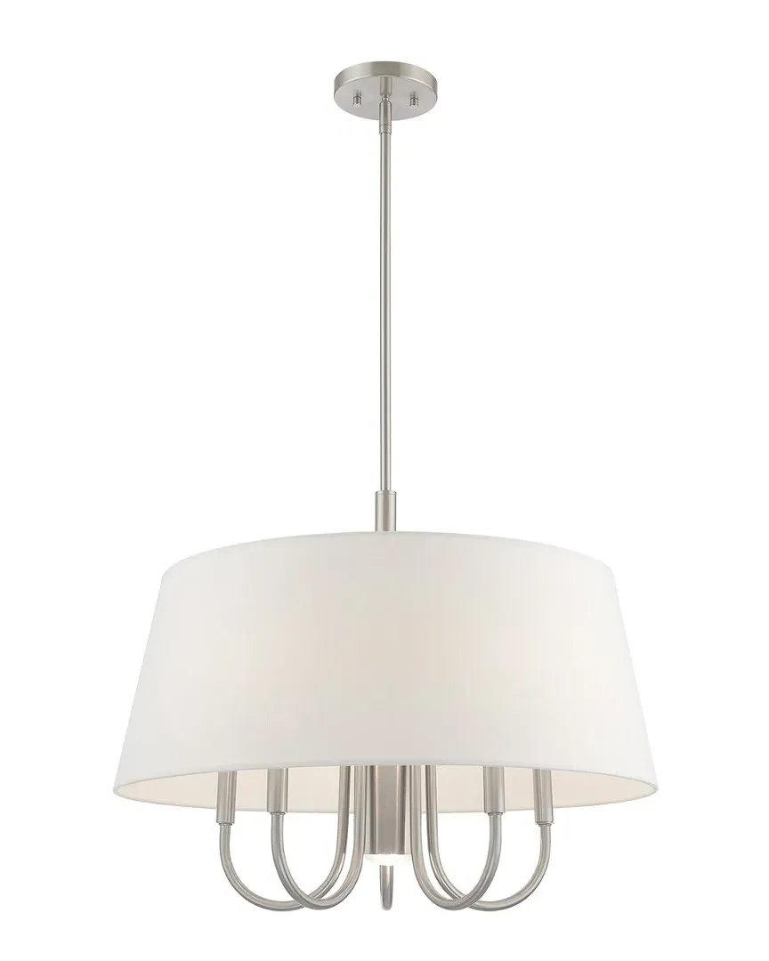 Belclaire 6 Light Pendant Chandelier - Brushed Nickel, Steel image