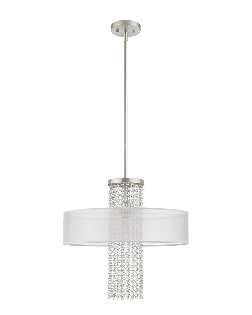 Bella Vista 1 Light Pendant Chandelier - Brushed Nickel, Steel
