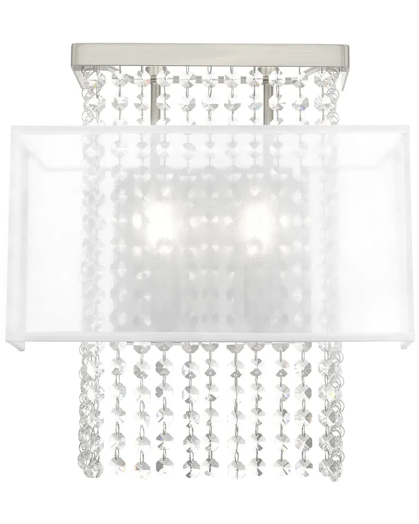 Bella Vista 2 Light ADA Wall Sconce - Brushed Nickel, Steel