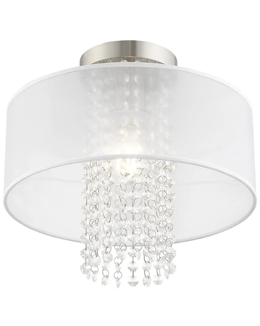 Bella Vista Ceiling Mount Light - Brushed Nickel, Steel