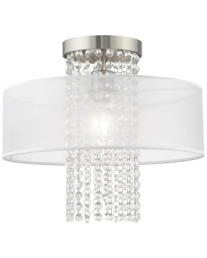 Bella Vista Ceiling Mount Light - Brushed Nickel, Steel