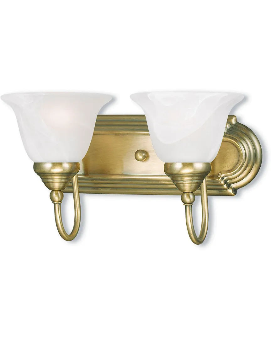Belmont 2-Light Bath Light - Antique Brass, Steel image