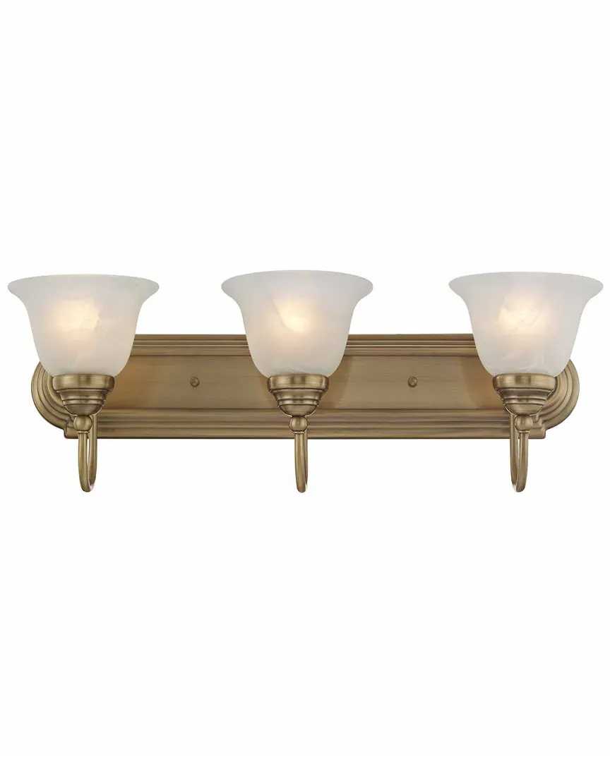 Belmont 3-Light Bath Light - Antique Brass, Steel