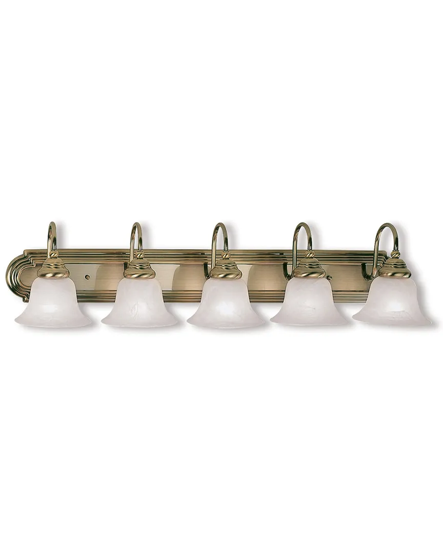 Belmont 5-Light Bath Light - Antique Brass, Steel