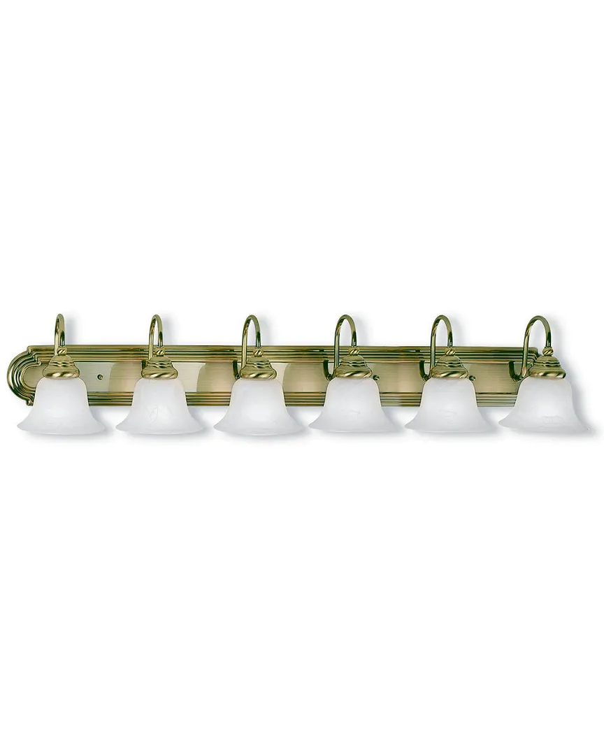 Belmont 6-Light Bath Light - Antique Brass, Steel