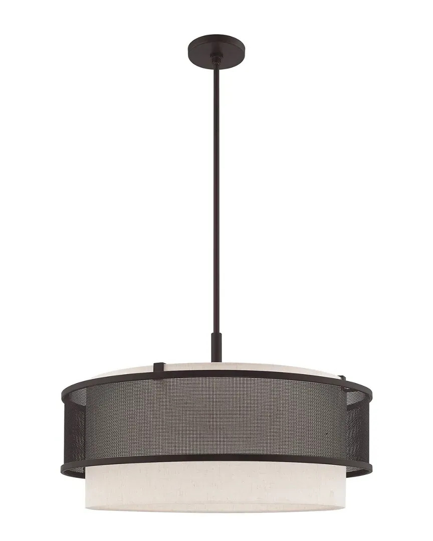Braddock 5 Light Pendant Chandelier - Bronze, Steel