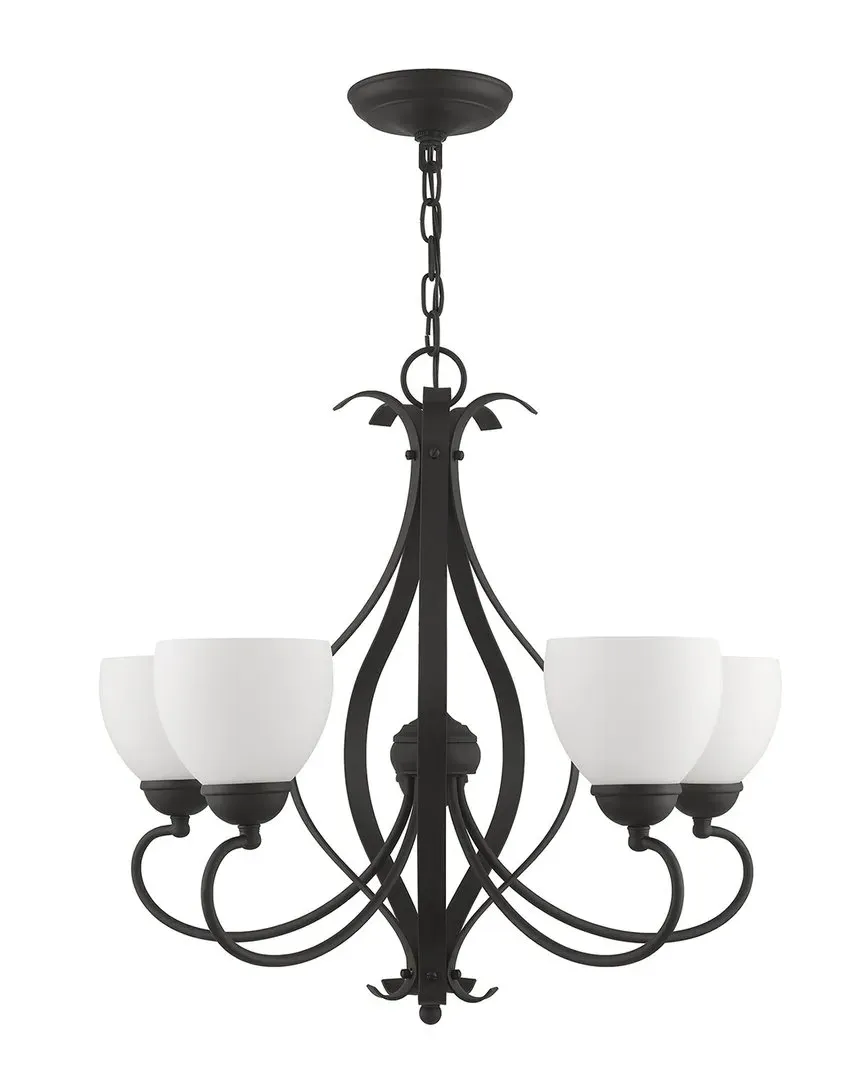 Brookside 5-Light Chandelier - Black, Steel