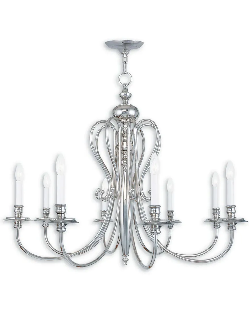 Caldwell 8-Light Chandelier - Polished Nickel, Steel