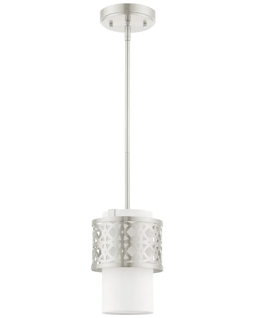Calinda Single Pendant - Off-White, Fabric