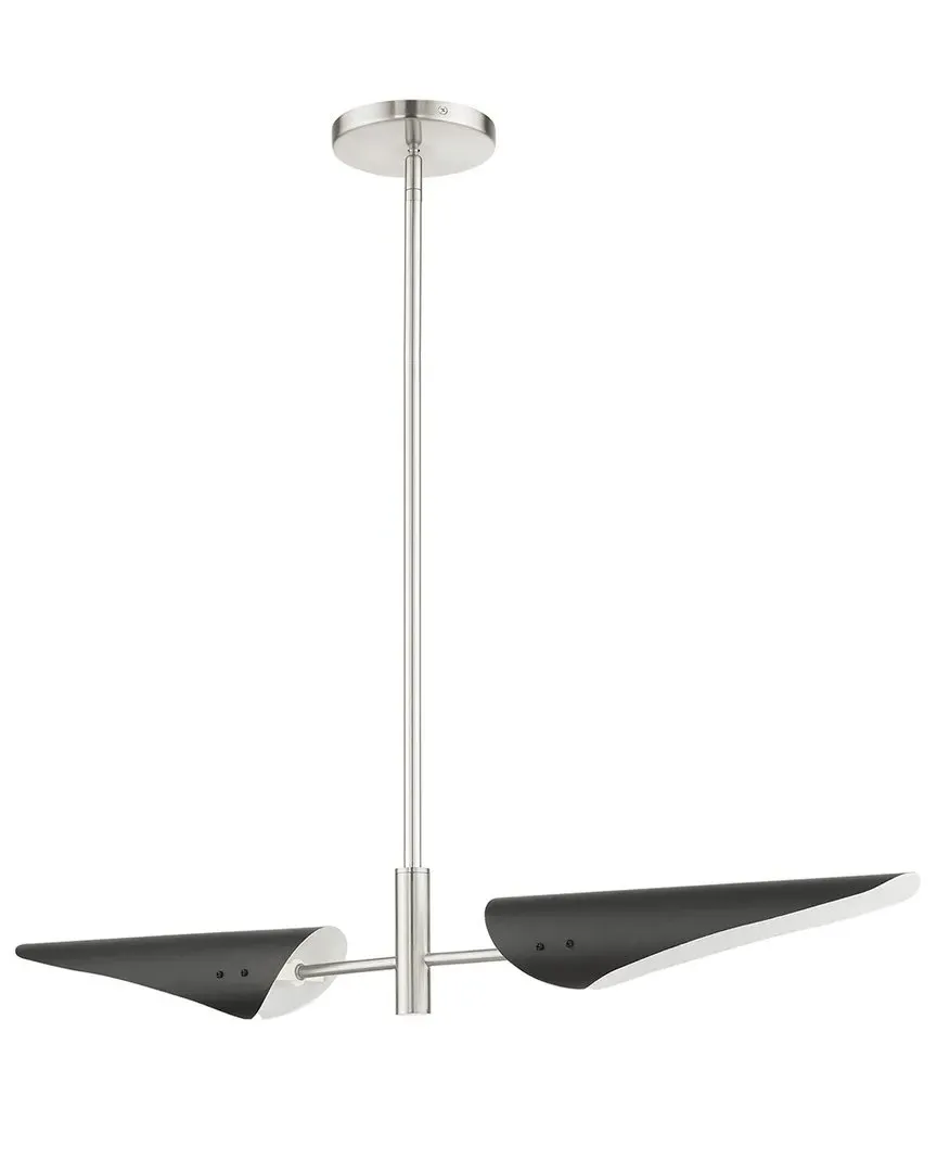 Capistrano 2 Light Linear Chandelier - Brushed Nickel, Steel image