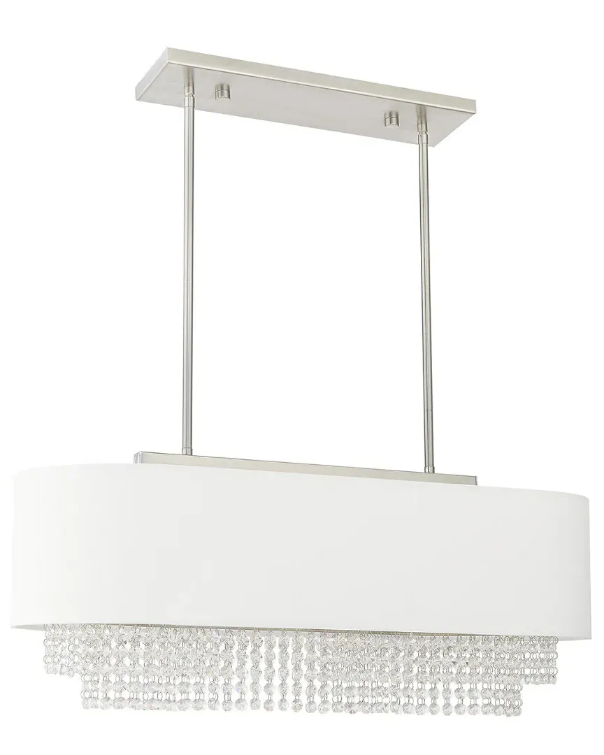 Carlisle 3-Light Linear Chandelier - Brushed Nickel, Steel