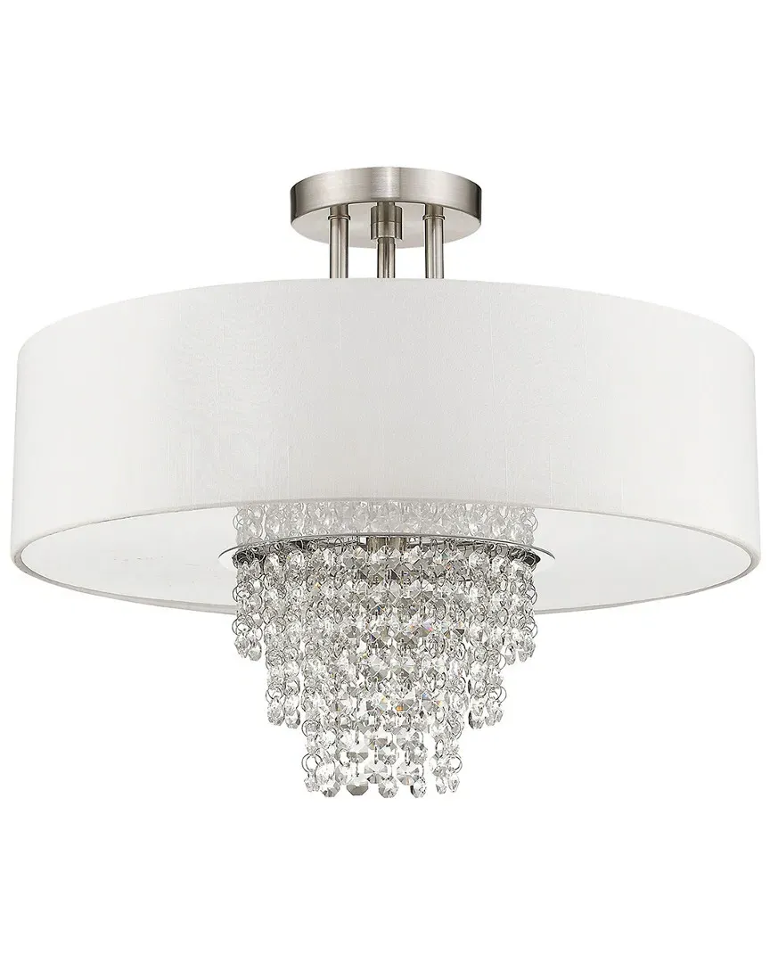 Carlisle 4-Light Semi Flush Mount - Brushed Nickel, Steel