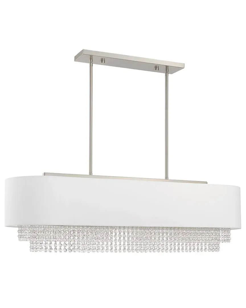 Carlisle 5 Light Linear Chandelier - Brushed Nickel, Steel image