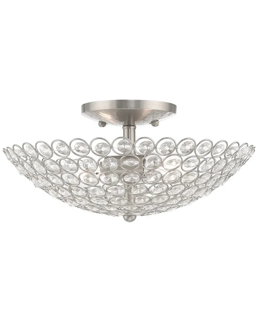 Cassandra 2 Light Ceiling Mount - Brushed Nickel, Steel image