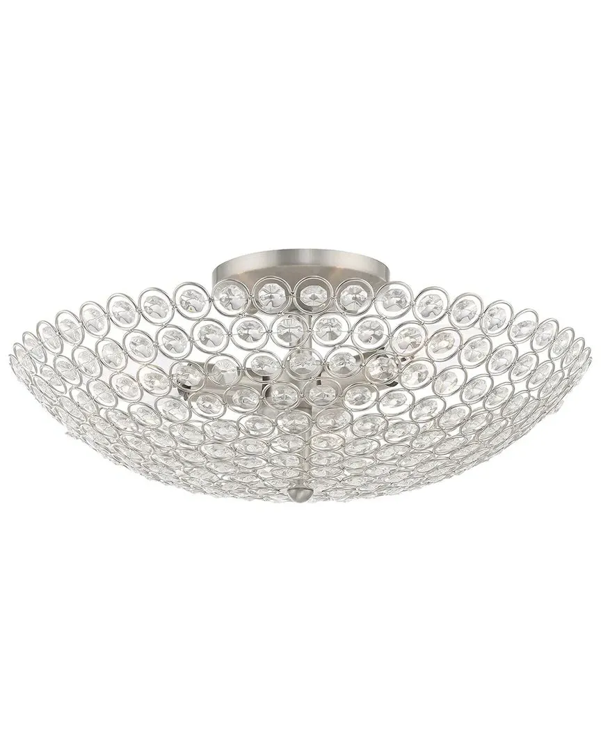 Cassandra 3 Light Ceiling Mount - Brushed Nickel, Steel image