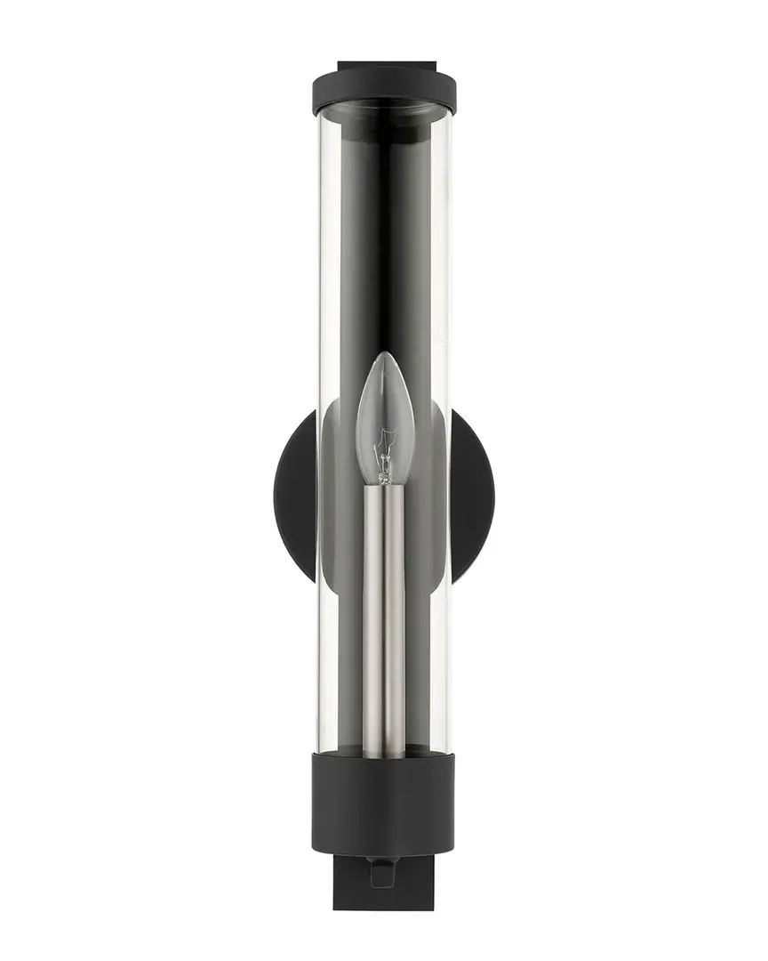 Castleton Single Wall Sconce - Black, Steel