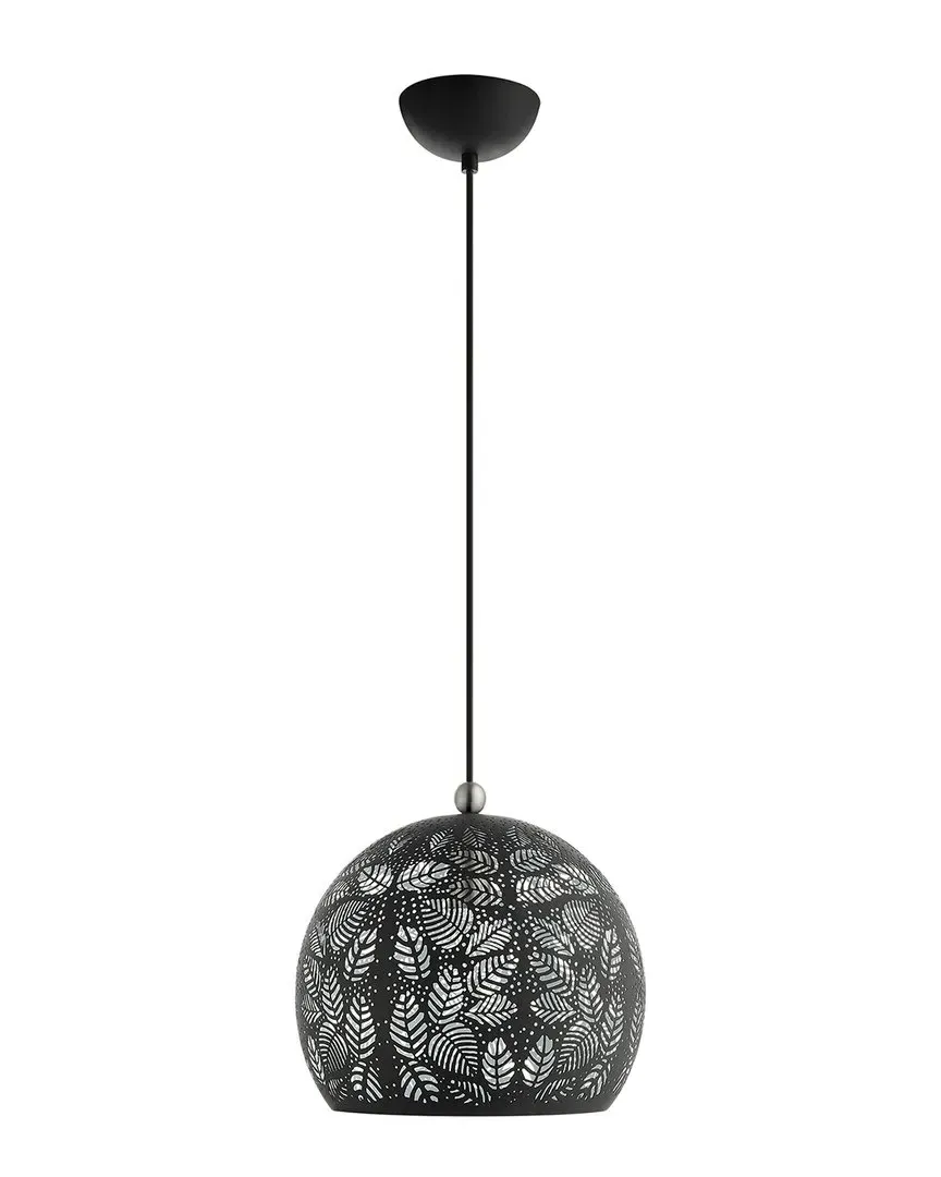 Chantilly 1-Light Pendant - Black, Steel
