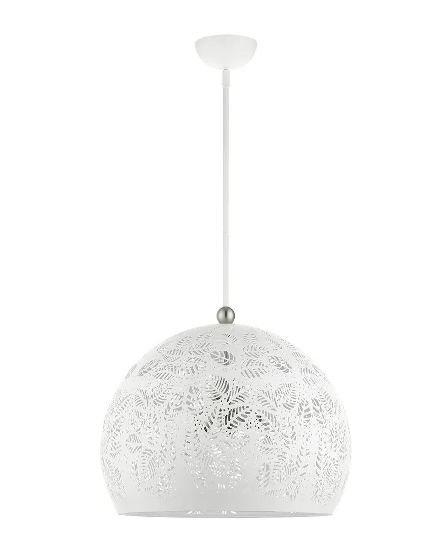 Chantilly 3-Light Pendant - White, Steel