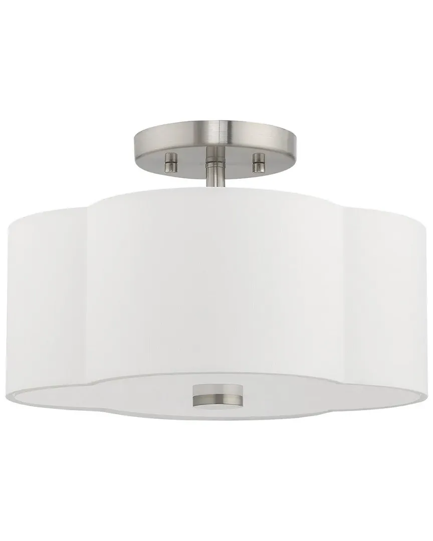 Chelsea 2 Light Ceiling Mount - Brushed Nickel, Steel