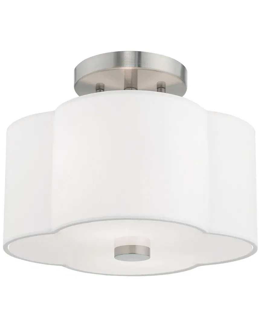 Chelsea 2 Light Ceiling Mount - Brushed Nickel, Steel image