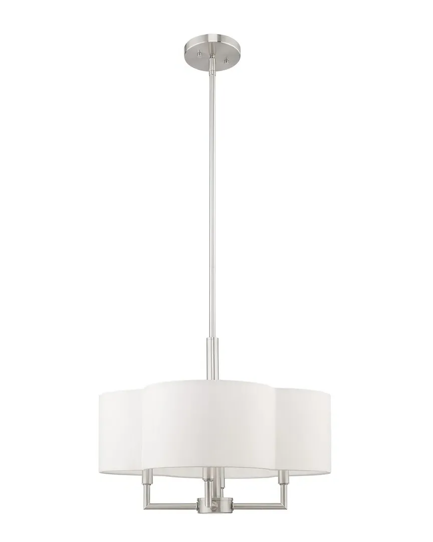 Chelsea 4-Light Pendant Chandelier - Brushed Nickel, Steel