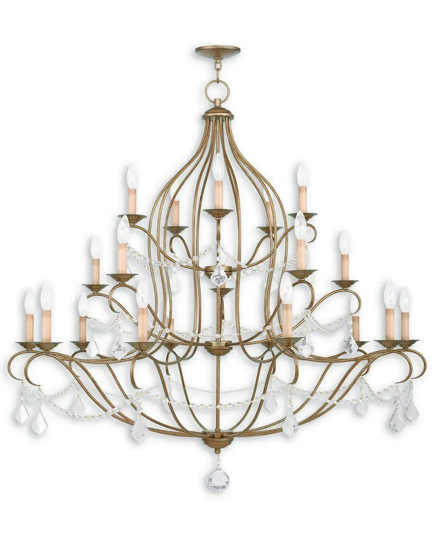 Chesterfield 12-Light Chandelier - Antique Gold Leaf, Steel