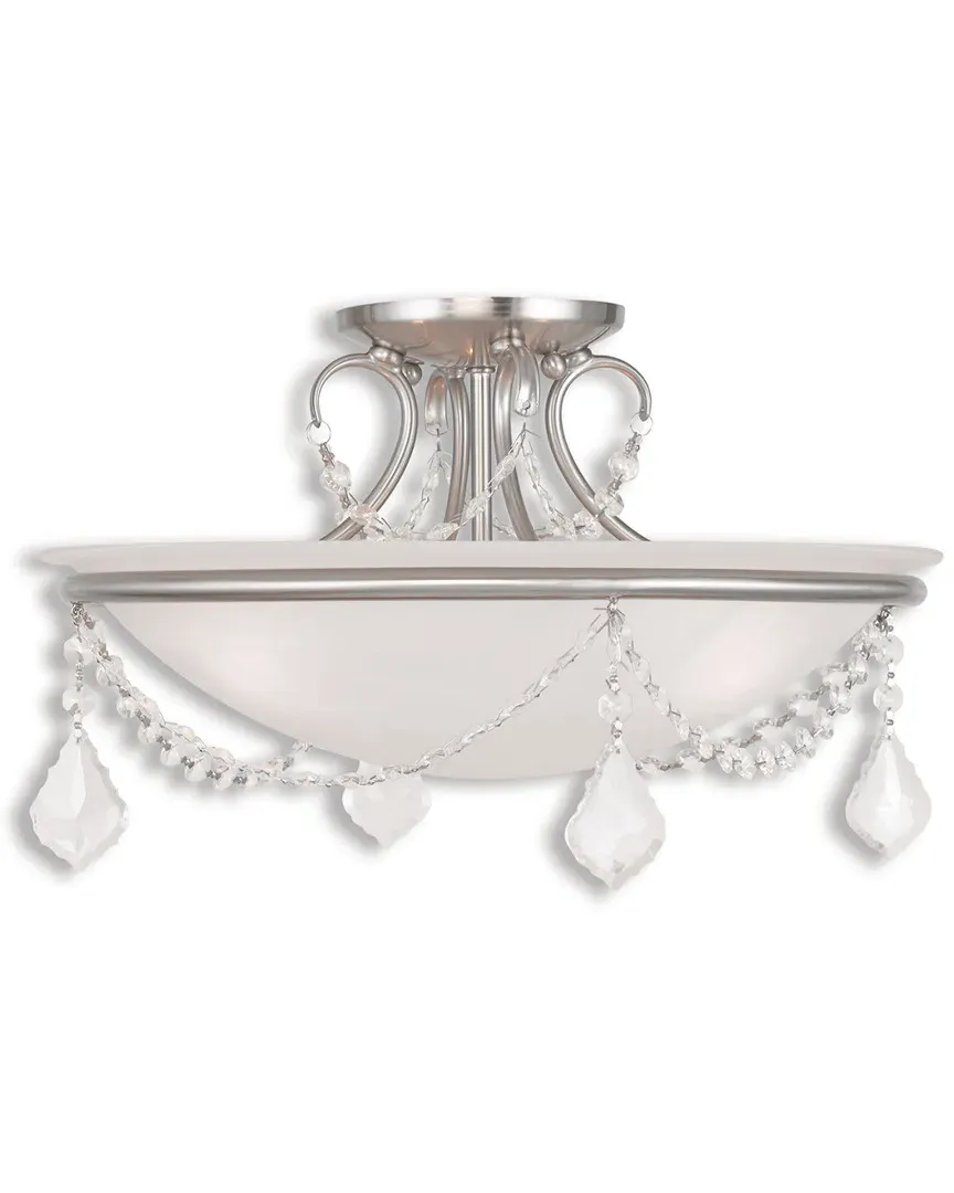 Chesterfield 3-Light Ceiling Mount - Brushed Nickel image