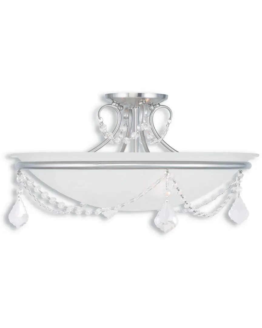 Chesterfield 3-Light Ceiling Mount - Brushed Nickel