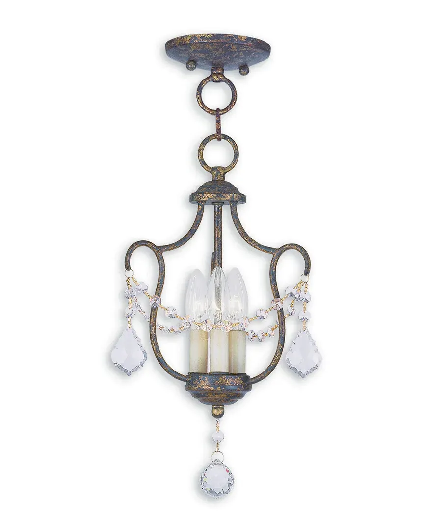 Chesterfield 3-Light Chain Hang Chandelier - Venetian Bronze, Steel
