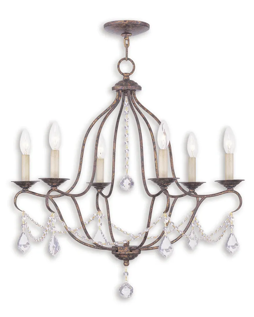 Chesterfield 6-Light Chandelier - Venetian Golden Bronze, Steel